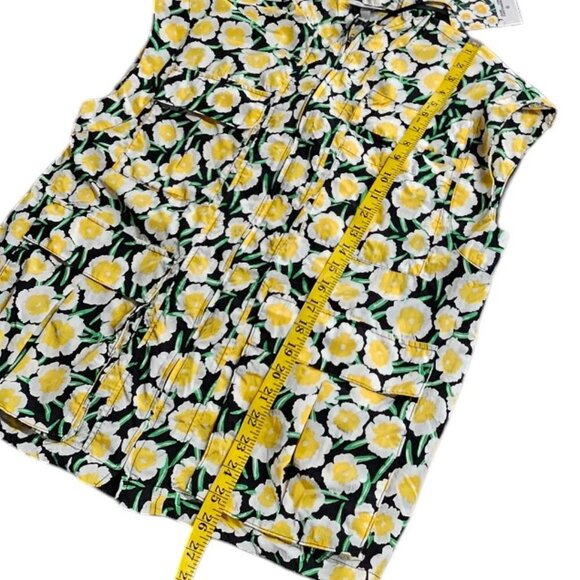 Diane Von Furstenberg x Target Floral Hooded Packable Zip Up Vest Oversized, S - Picture 9 of 10